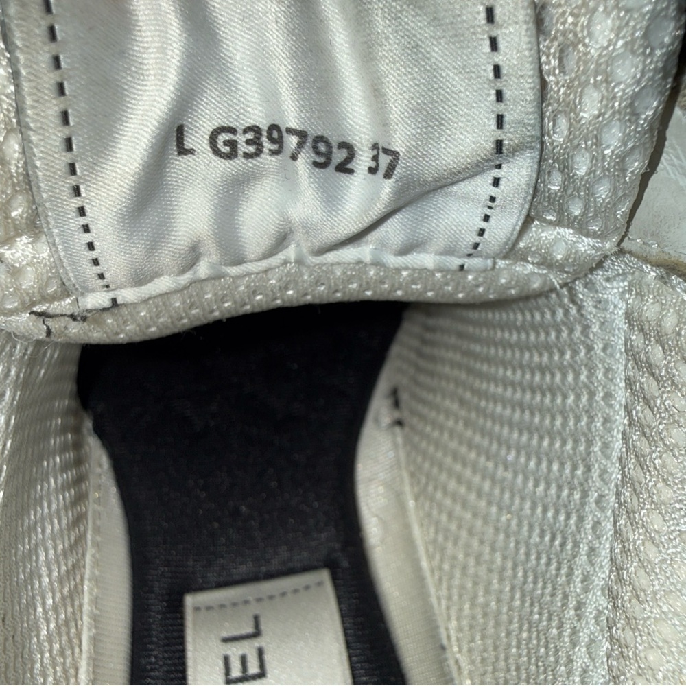 Chanel Women's Sneakers 37 in White and Silver with original box.(Pre-Loved) - Picture 7 of 9